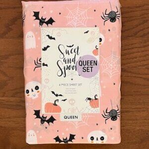 Artisan 34LLC Sweet & Spooky Halloween Queen Sheet Set